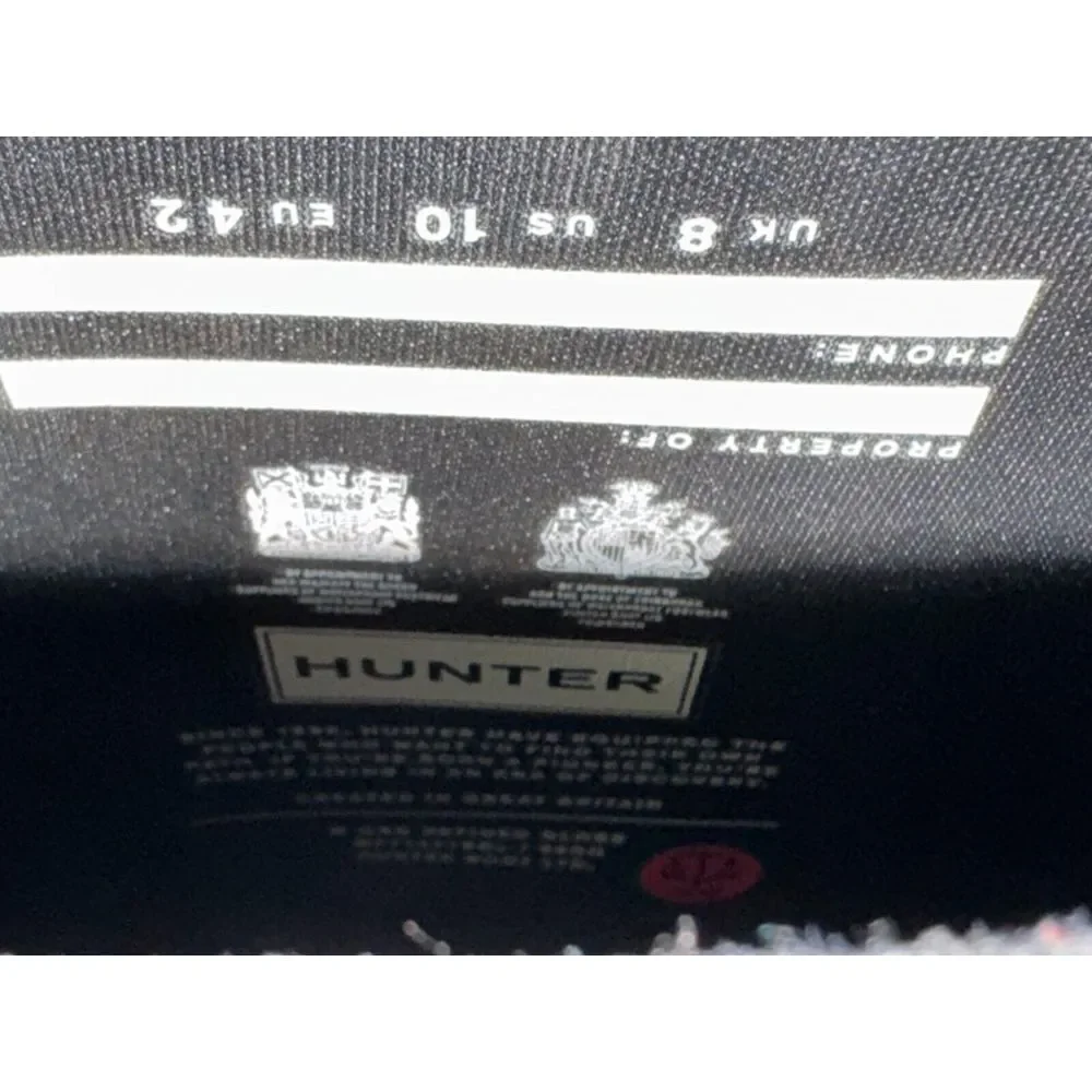 Hunter Original‎ Tall Gloss Rain Boots Women 10 NWOB Black Rubber Waterproof